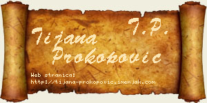 Tijana Prokopović vizit kartica